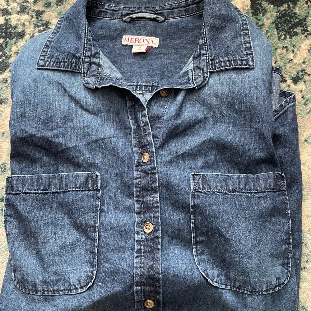 Merona denim button up